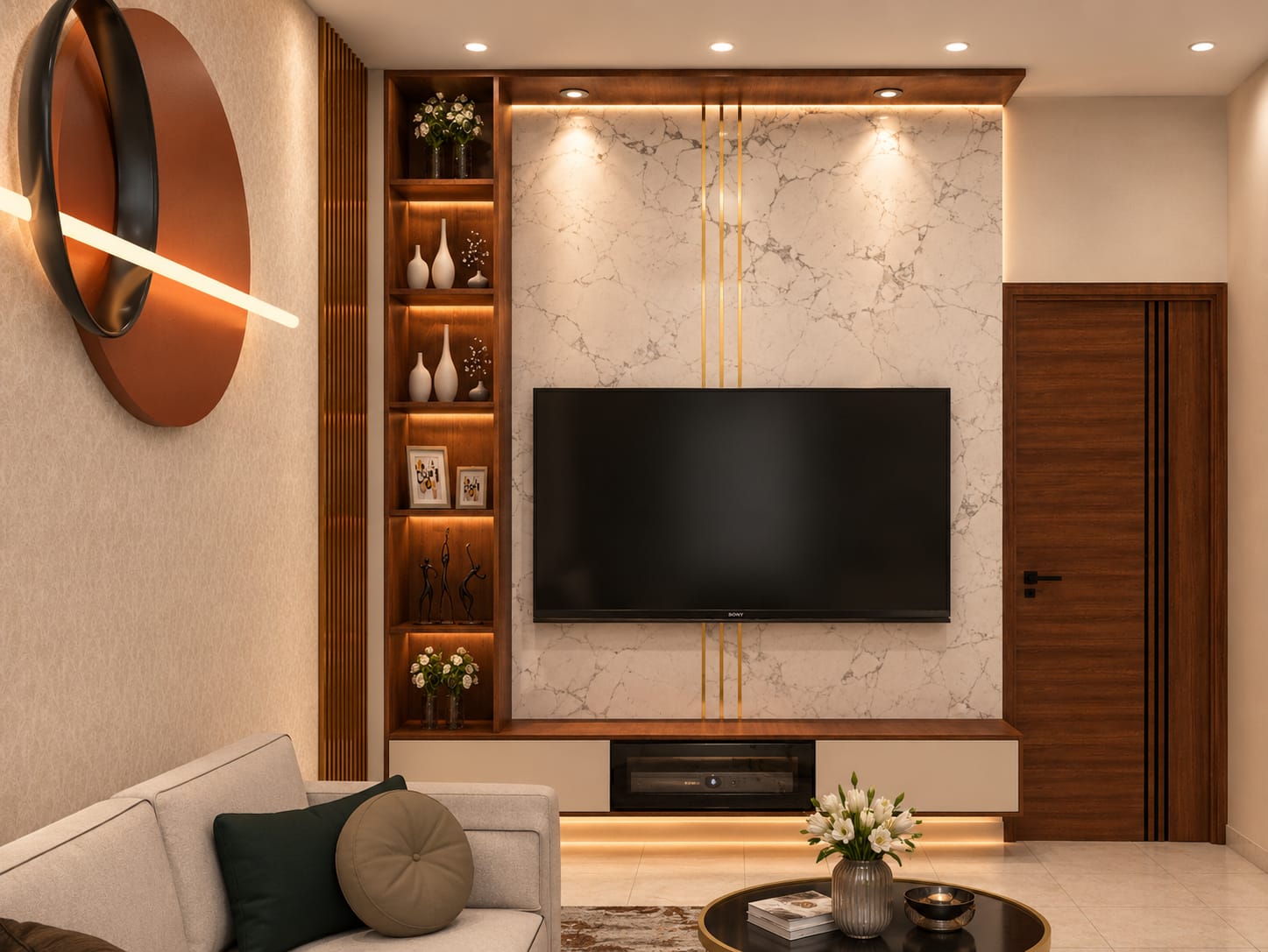 Elegant TV Unit Design Chennai